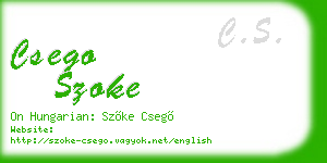 csego szoke business card